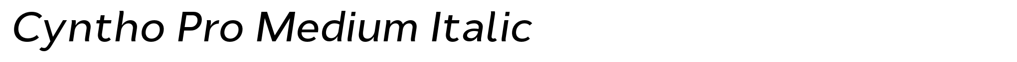 Cyntho Pro Medium Italic image